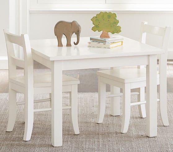 Pottery Barn Kids My First Play Table & Chairs, Simply White pottery barn kids playroom sale