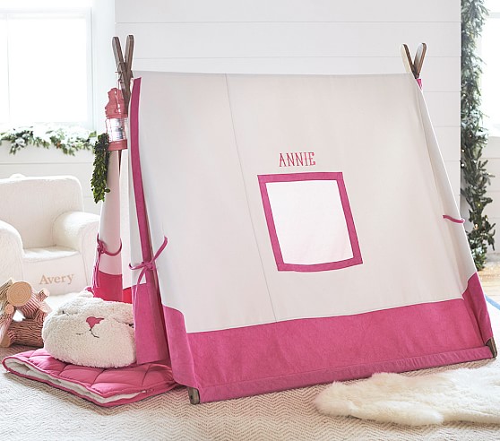 Pottery Barn Kids Pink A-Frame Tent pottery barn kids playroom sale