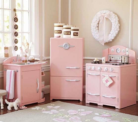Pottery Barn Kids Pink Retro Kitchen Collection pottery barn kids playroom sale
