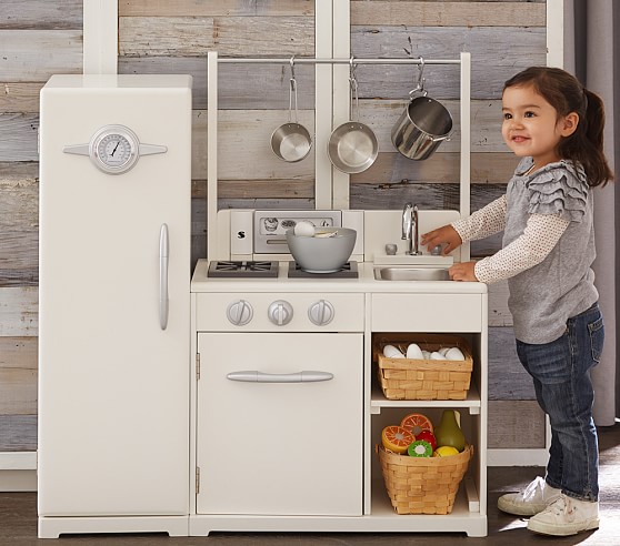 Pottery Barn Kids Simply White All-In-1 Retro Kitchen pottery barn kids playroom sale