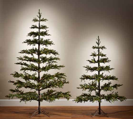 Pottery Barn LIT FAUX PINE TREES 6 Foot pottery barn winter warehouse sale