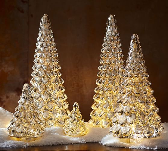 Pottery Barn LIT MERCURY GLASS TREE pottery barn 25% off sale