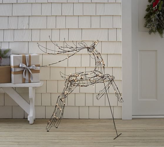 Pottery Barn LIT WIRE REINDEER pottery barn premier event