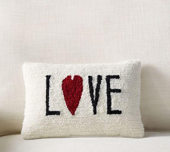 Pottery Barn LOVE LUMBAR PILLOW pottery barn buy more save more sale