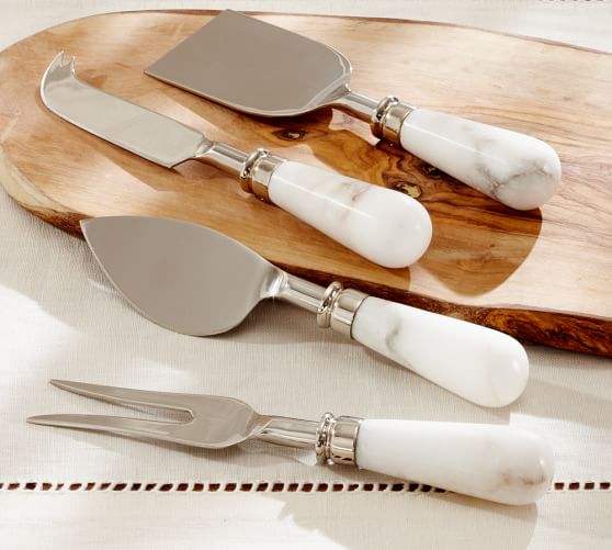 Pottery Barn MARBLE CHEESE KNIVES, SET OF 4 pottery barn buy more save more sale