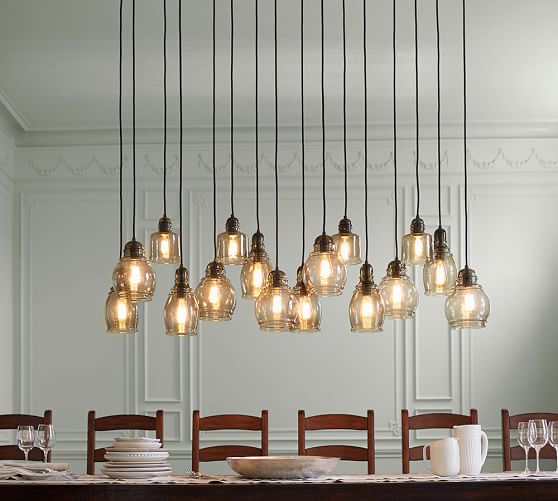 Pottery Barn PAXTON GLASS 16-LIGHT PENDANT pottery barn premier event sale