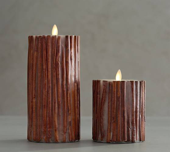 Pottery Barn PREMIUM FLICKER FLAMELESS CINNAMON STICK CANDLE pottery barn winter warehouse sale