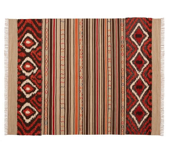 Pottery Barn SCOUT SYNTHETIC KILIM RUG - WARM MULTI pottery barn buy more save more sale