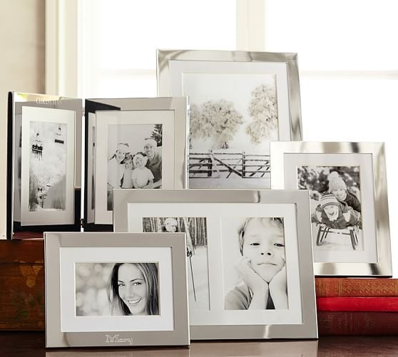 Pottery Barn SILVER-PLATED ENGRAVABLE FRAMES