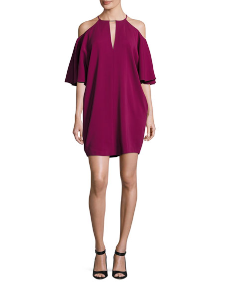 Rachel Zoe Andrea Cady Cold-Shoulder Dress Purple new year's eve party dresses