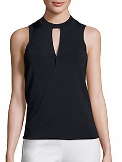 Rag & Bone Hart Cutout Tank Top Black Salute cutout tops 
