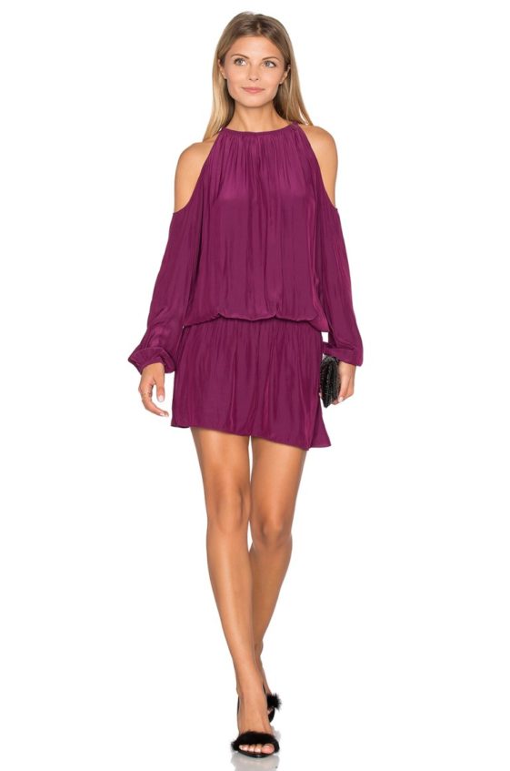 Ramy Brook LAUREN COLD SHOULDER DRESS Sangria