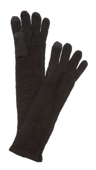 Rebecca Minkoff Garter Stitch Texting Gloves Black Shopbop after christmas sale
