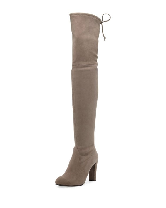 Stuart Weitzman Highland Suede Over-The-Knee Boot Topo Neiman Marcus Friends and Family Sale
