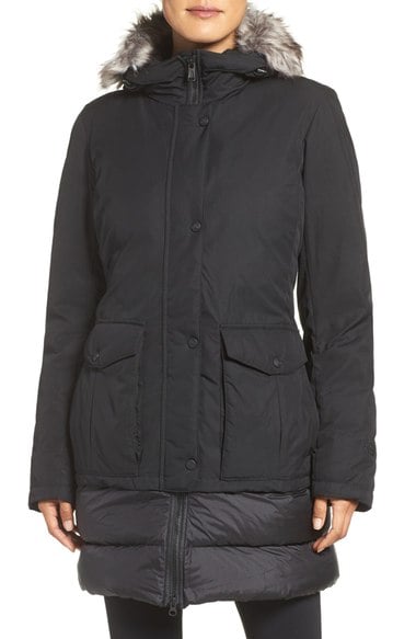 The North Face Tuvu Water Repellent Parka with Faux Fur Trim Tnf Black faux fur parkas winter 