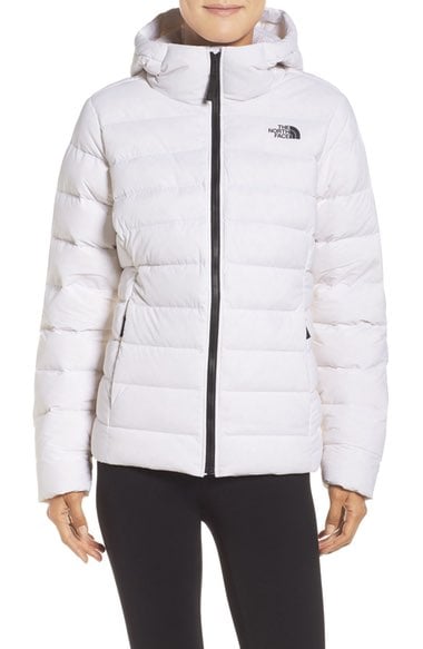 The North Face W Hooded Stretch Down Jacket Tnf White puffer jackets 