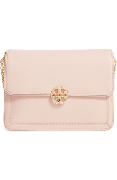 Tory Burch Large Duet Leather Shoulder Bag Light Oak Spark Gold Nordstrom half yearly sale