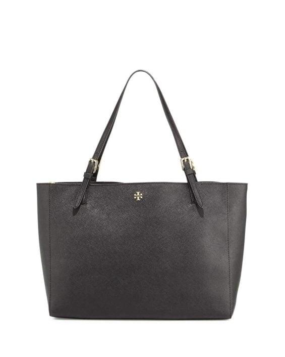 Tory Burch York Saffiano Leather Tote Bag, Black Neiman Marcus friends and family sale