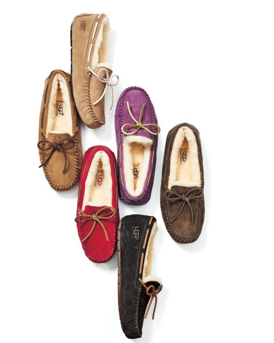 UGG Dakota Classic Suede Tie Slipper Black Espresso Jester Red Tabacco Pewter Aster Chemise Pink Bougainvillea Neiman Marcus friends and family sale