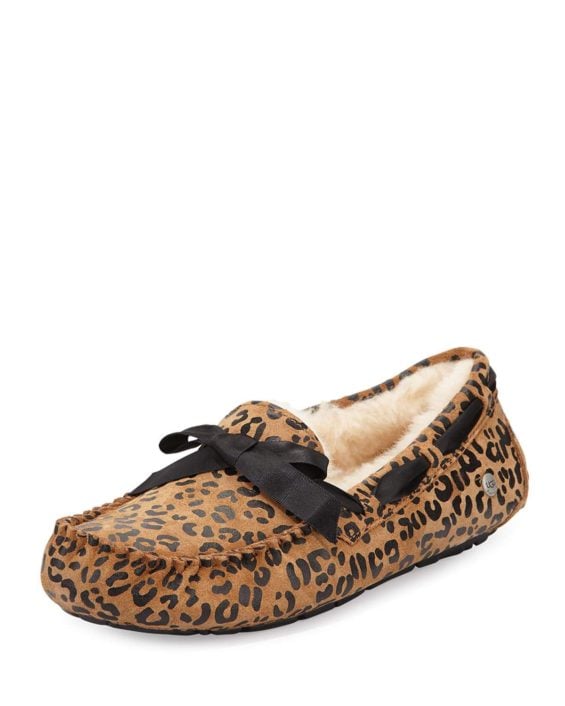 UGG Dakota Leopard Bow-Tie Slipper Neiman Marcus friends and family sale