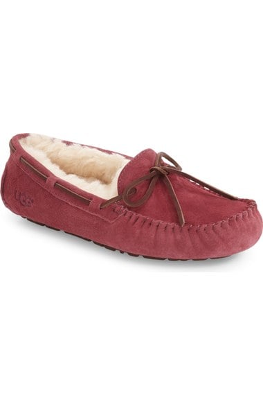 UGG® 'Dakota' Slipper (Women) Bougainvillea Suede Nordstrom half yearly sale