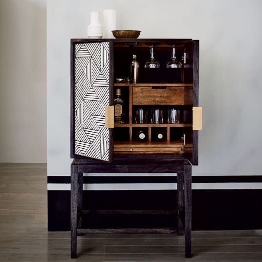West Elm Bone Inlaid Bar Cabinet west elm cyber week sale