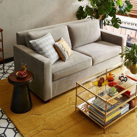 West Elm Henry® Sofa Performance Velvet Dove Gray west elm cyber week sale