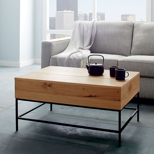 West Elm Industrial Storage Coffee Table west elm new year sale