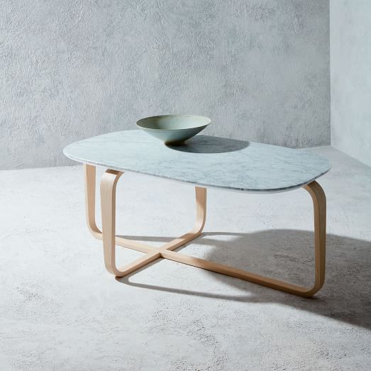 West Elm Leigh Coffee Table Carrara Marble Top west elm new year sale