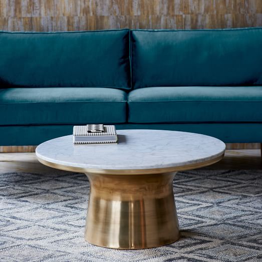 West Elm Marble-Topped Pedestal Coffee Table west elm cyber week sale