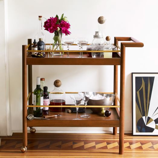 West Elm Mid-Century Bar Cart west elm cyber monday sale