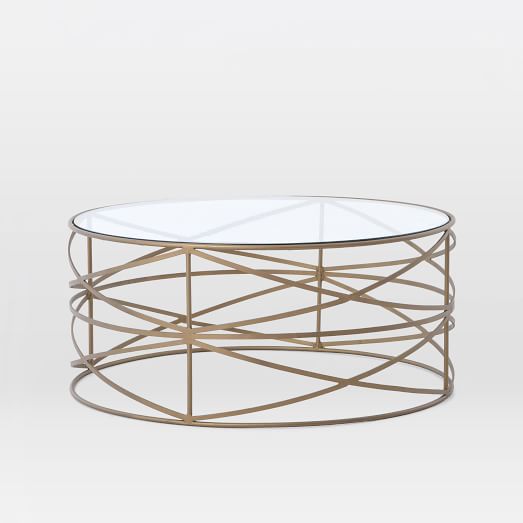 West Elm Sculptural Brass Coffee Table west elm cyber week sale