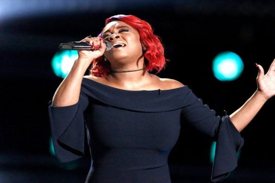  The Voice Season 11 Semifinalist Ali Caldwell of Team Miley Cyrus aims for an instant save with her rendition of Rihanna's "Sledgehammer." It was amazing! Be sure to watch the video below to see her inspirational performance.