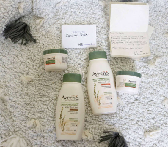 Aveeno is the sweetest ever! I have thoroughly enjoyed being an Aveeno Ambassador since 2014! I can't wait to use my gift card to Massage Envy. 