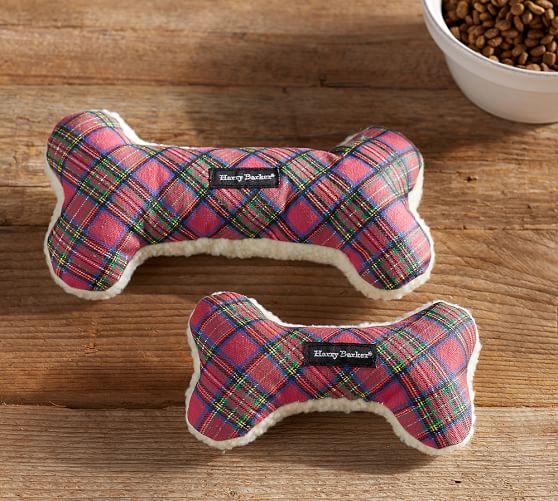 HARRY BARKER PLAID CANVAS BONE TOY Pottery Barn