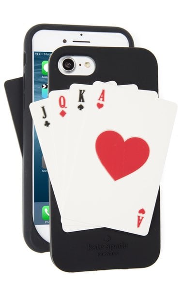 kate spade new york deck of cards iPhone 7 case black multi iphone 7 cases