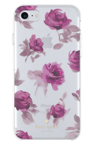 kate spade new york rose symphony iPhone 7 case clear floral print multi