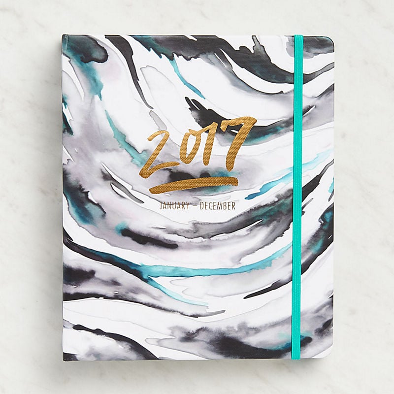 Paper Source Watercolor Demi Hidden Spiral Planner 2017 12 month planners