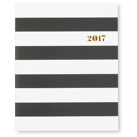 Sugar Paper® White Monthly Planner, 2017 - Wide Black Stripes 2017 12 month planners and agendas