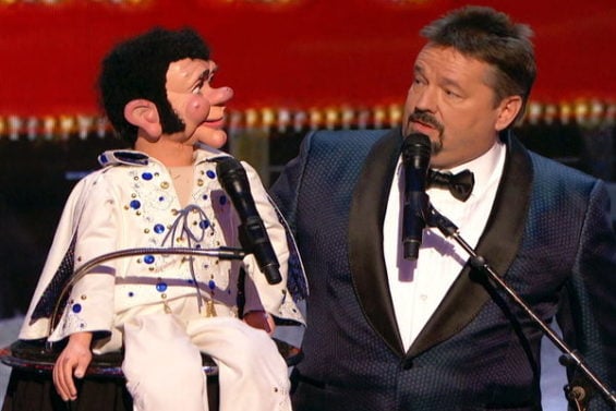 America's Got Talent Holiday Spectacular Videos: Ventriloquist and Season 2 winner Terry Fator makes the judges laugh and cheer alongside the world's greatest Elvis impersonator who doesn't actually know any Elvis songs.