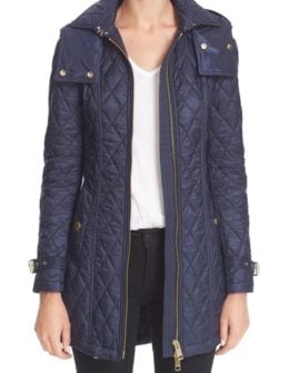Burberry Brit Burberry Bellbridge Quilted Trench Parka Ink Blue raincoats