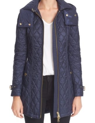 Burberry Brit Burberry Bellbridge Quilted Trench Parka Ink Blue raincoats