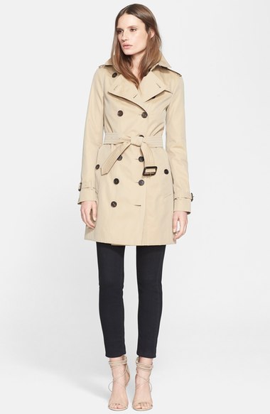 Burberry London 'Sandringham' Slim Trench Coat Honey