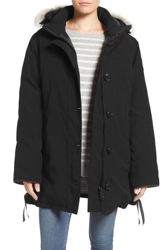 Canada Goose 'Dawson' Genuine Coyote Trim Hooded Down Parka Black