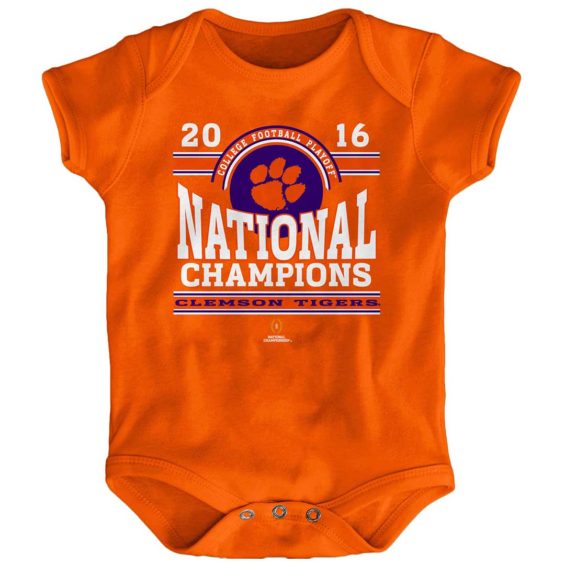 Clemson Tigers Newborn & Infant Orange College Football Playoff 2016 National Champions Bodysuit