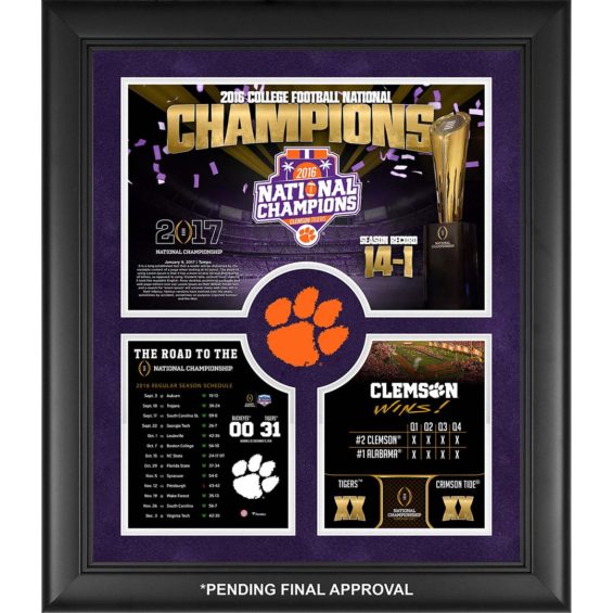Fanatics Authentic Clemson Tigers Framed College Football Playoff 2016 National Champions 20" x 24" Collage