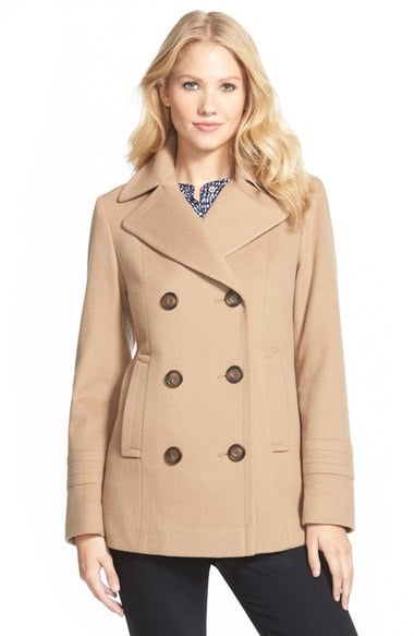 Fleurette Wool Peacoat (Nordstrom Exclusive) Camel double breasted coats