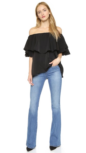 MLM LABEL Maison Off Shoulder Top Black