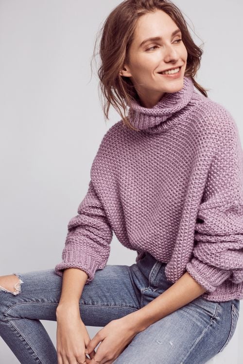 Moth Abella Turtleneck Lavender anthropologie clothing sale 