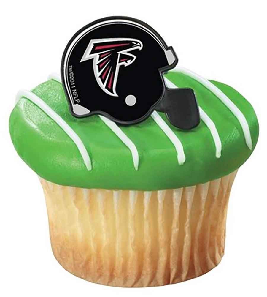 NFL Atlanta Falcons Cupcake Helmet Rings 12 count super bowl li party 